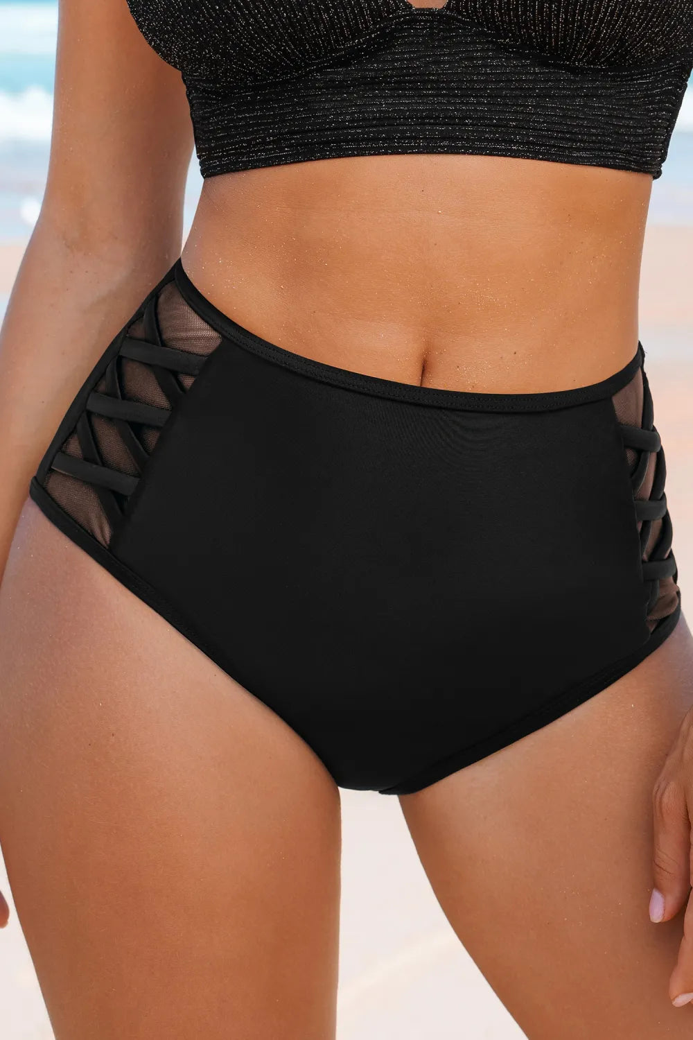 Cross Current Black Bikini Bottom