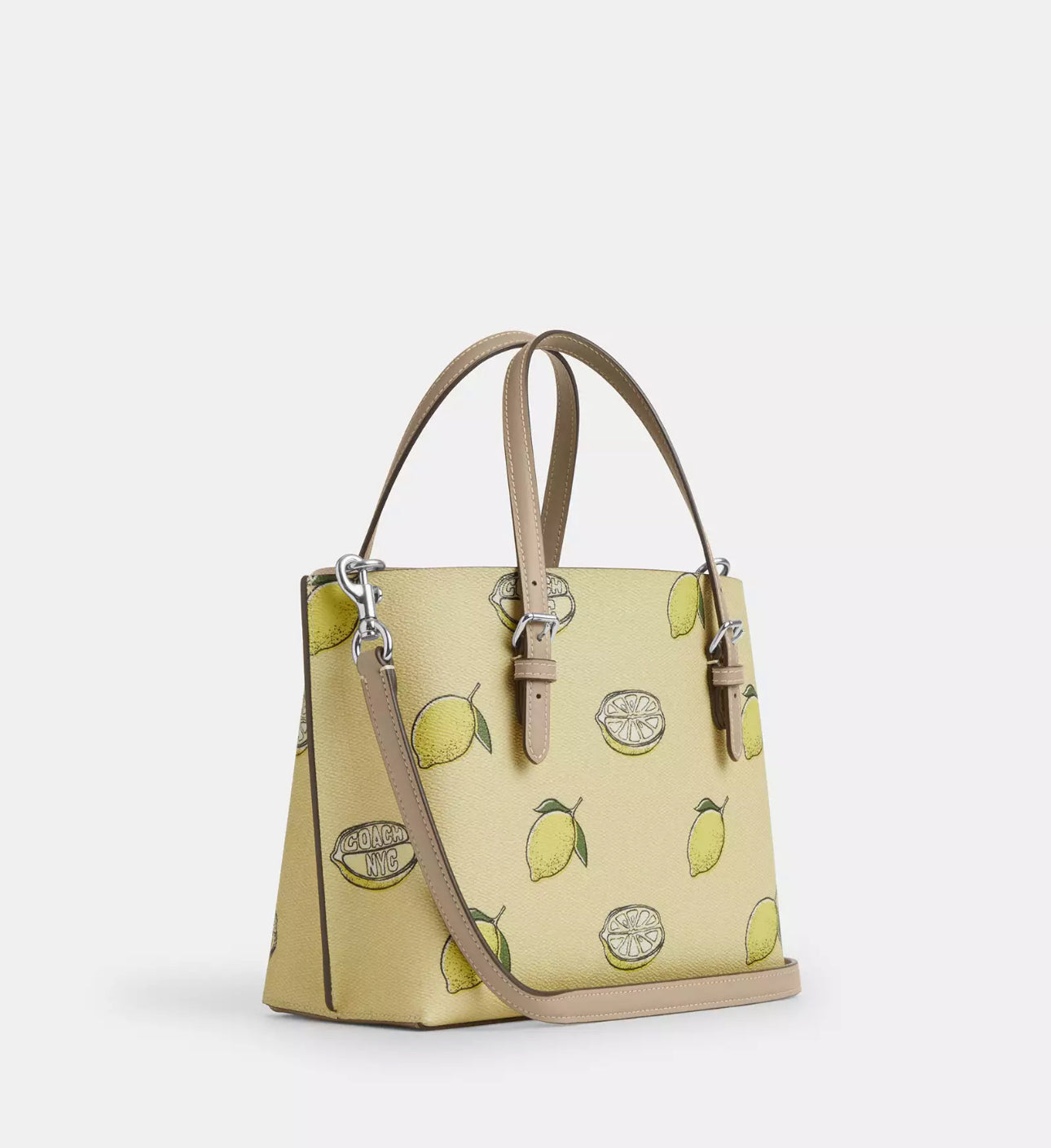 Coach Mollie Tote Bag 25 With Lemon Print