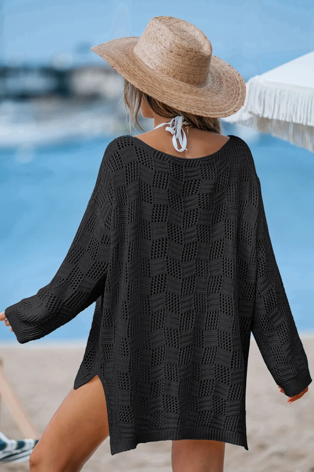 Check Please Black Cover-Up Top