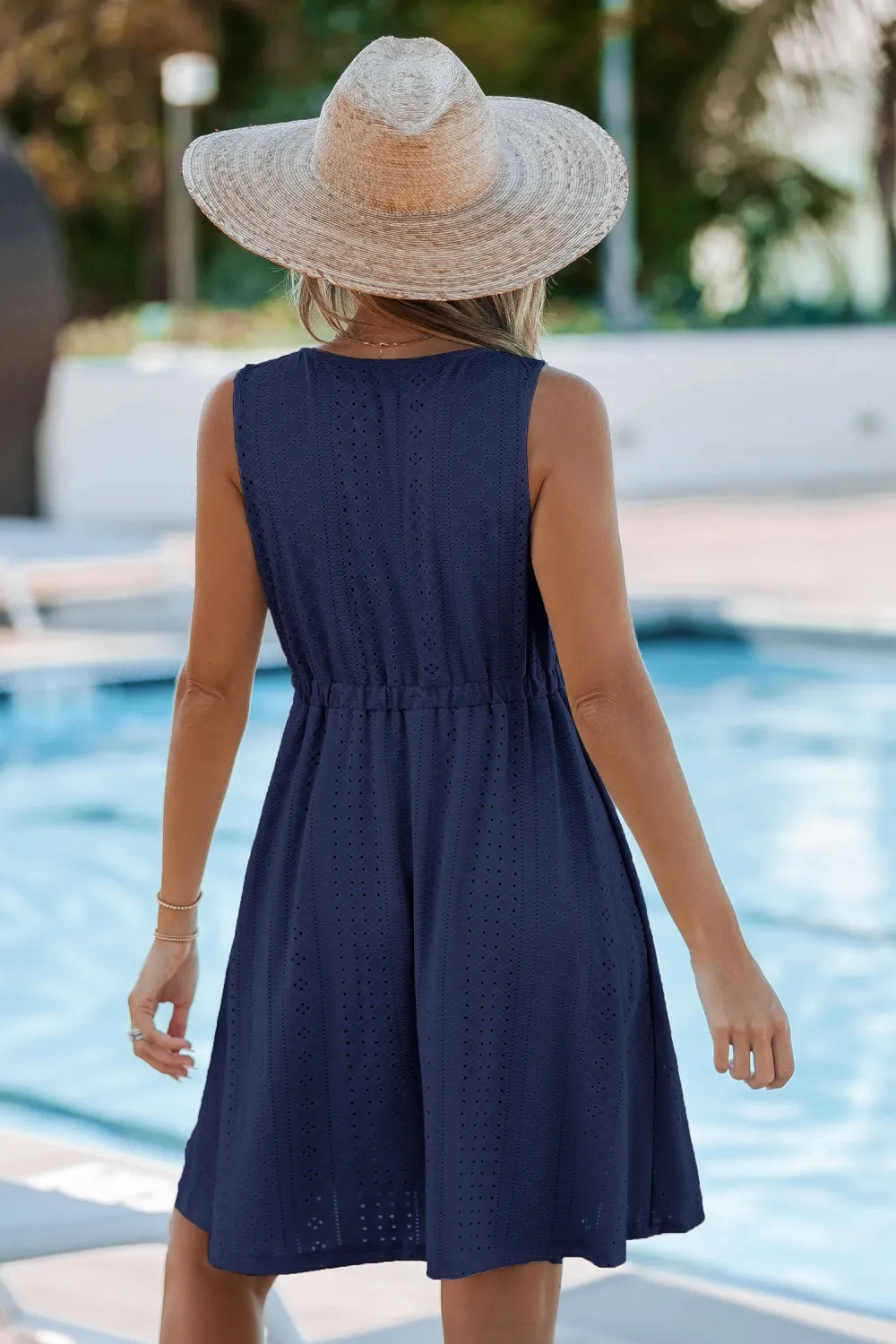 Jersey Scoop Neck Sleeveless Mini Dress