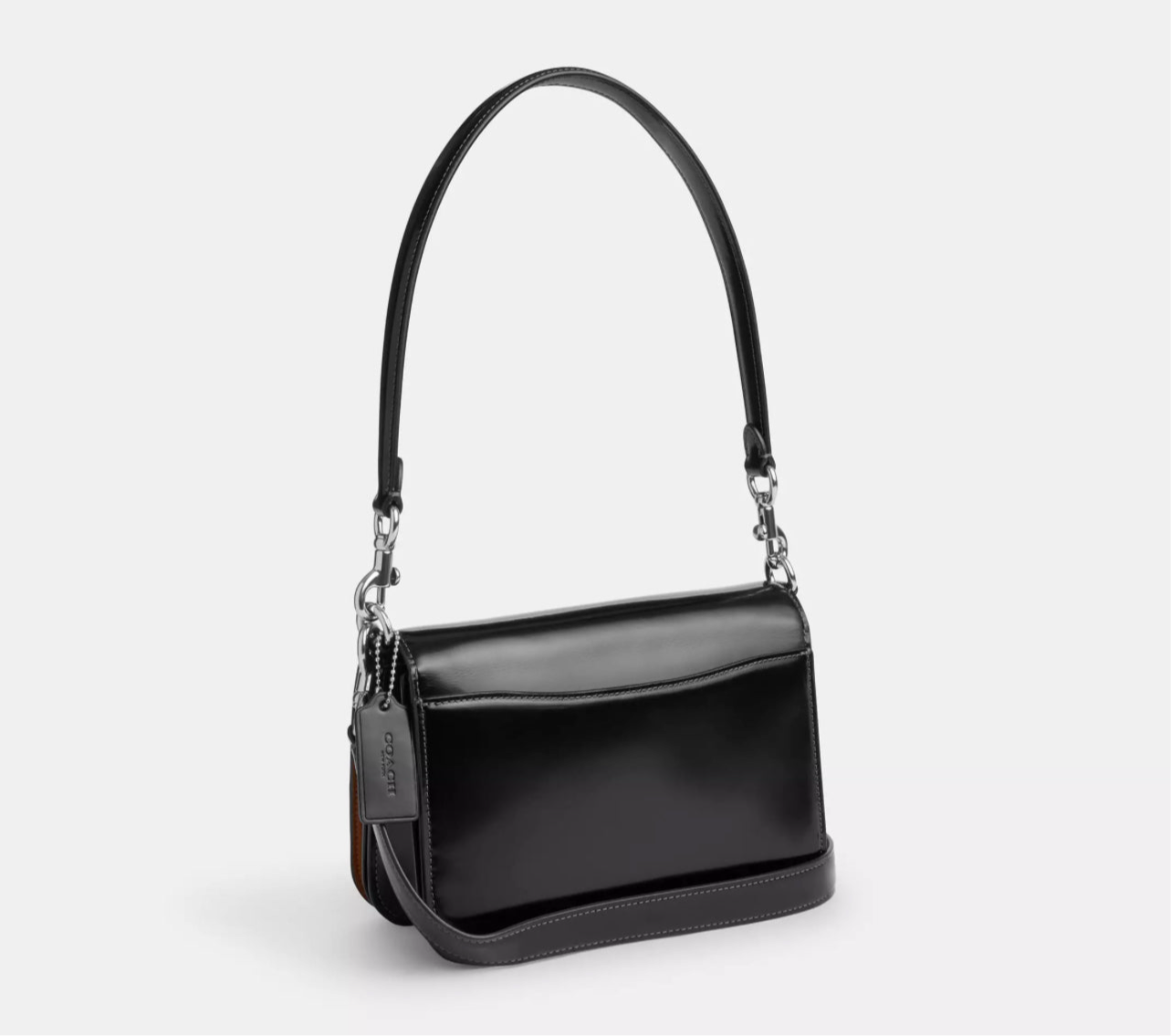 Coach Quinn Leather Bag CY657 In Silver/Black