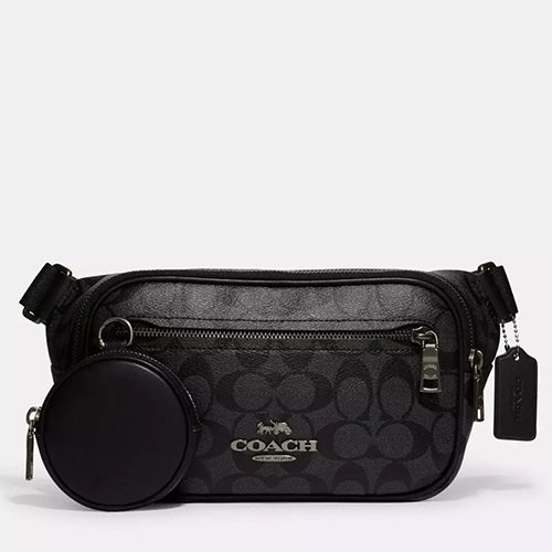Coach Unisex Elias Belt Bag In Signature Canvas & Leather