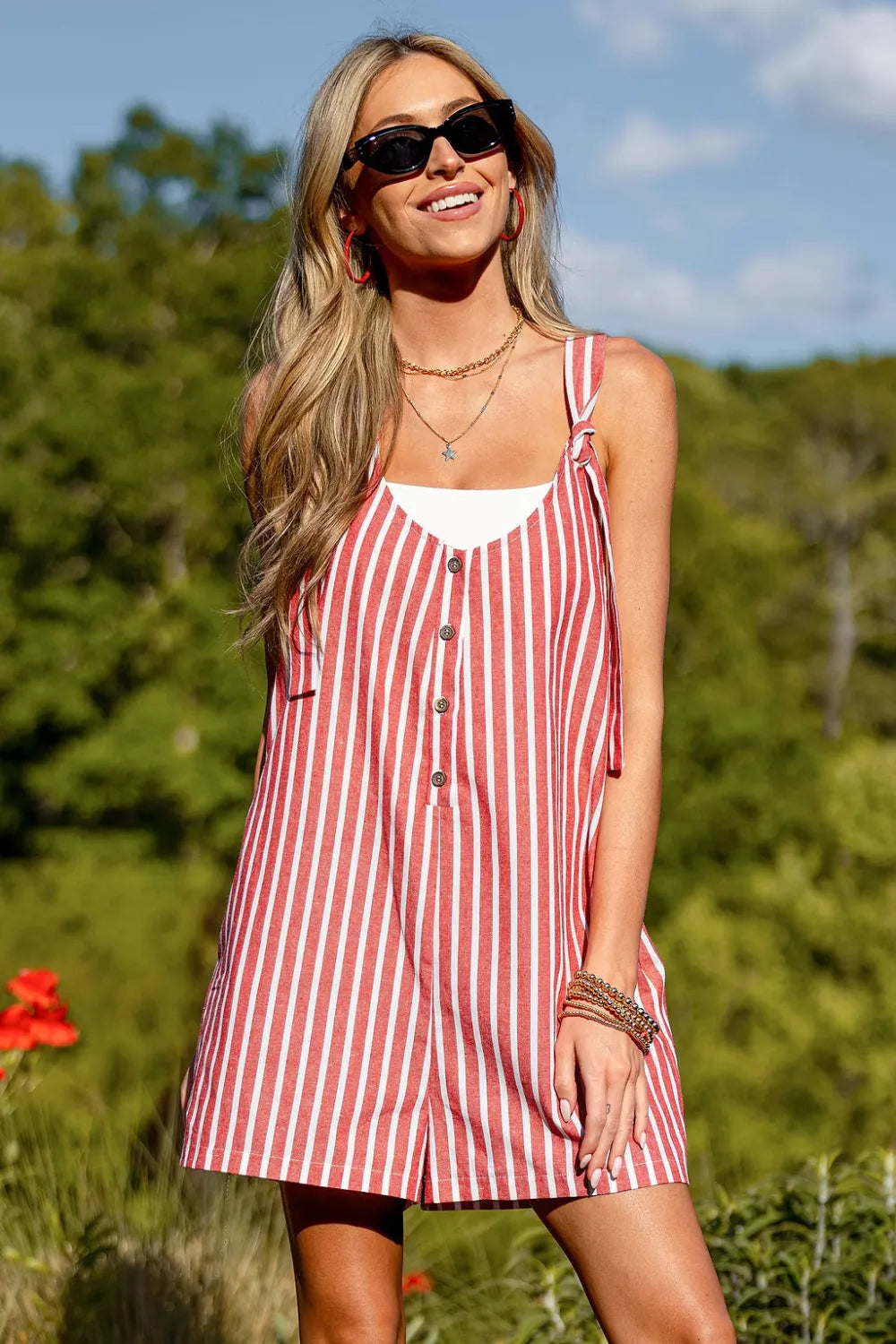 Sunday Classic Striped Romper