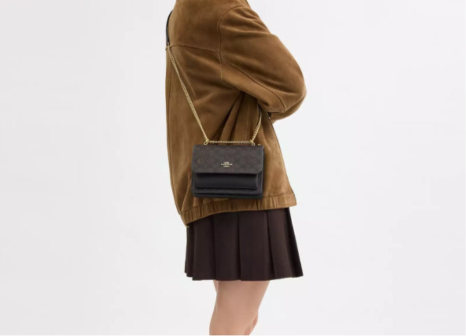 Coach Mini Klare Crossbody Bag Signature Canvas & Leather Brown/Black