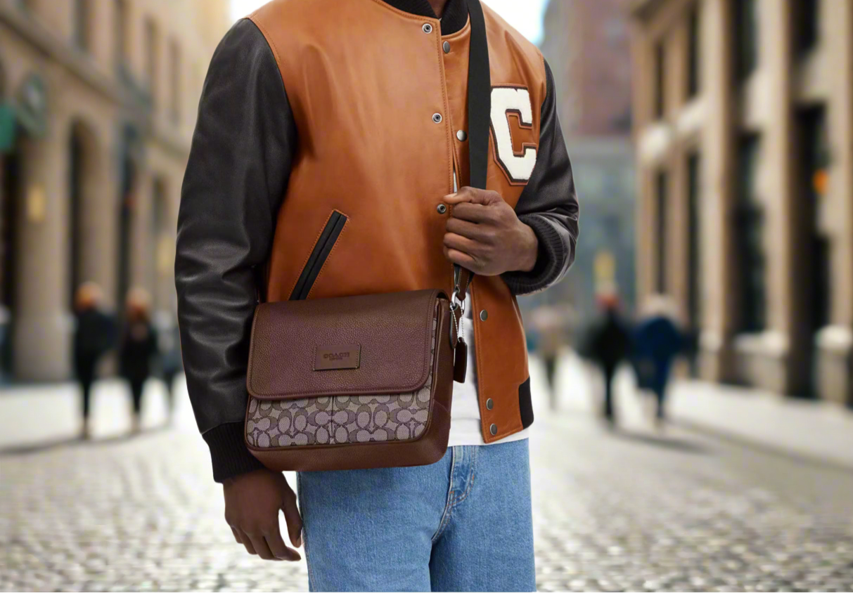 Coach Men’s Sprint Map Bag 25 In Signature Jacquard & Leather