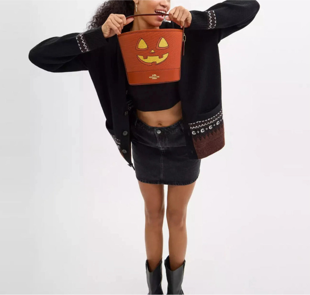 Coach Trick Or Treat Bucket With Halloween Pumpkin