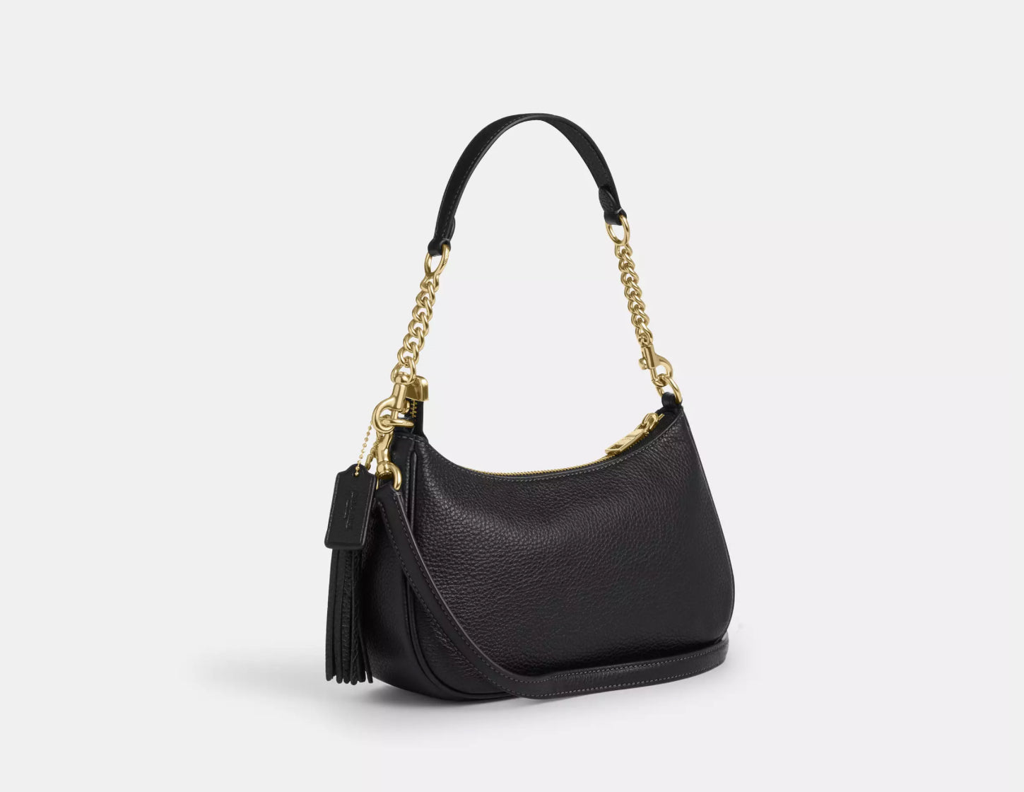 Coach Leather Teri Shoulder Bag With Rivets In Black