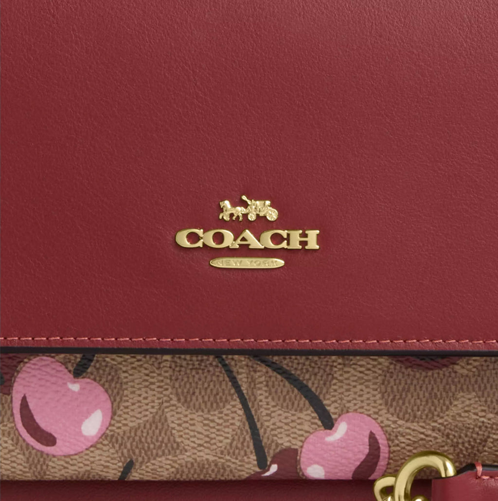 Coach Klare Medium Crossbody in Signature Canvas with Cherry Print