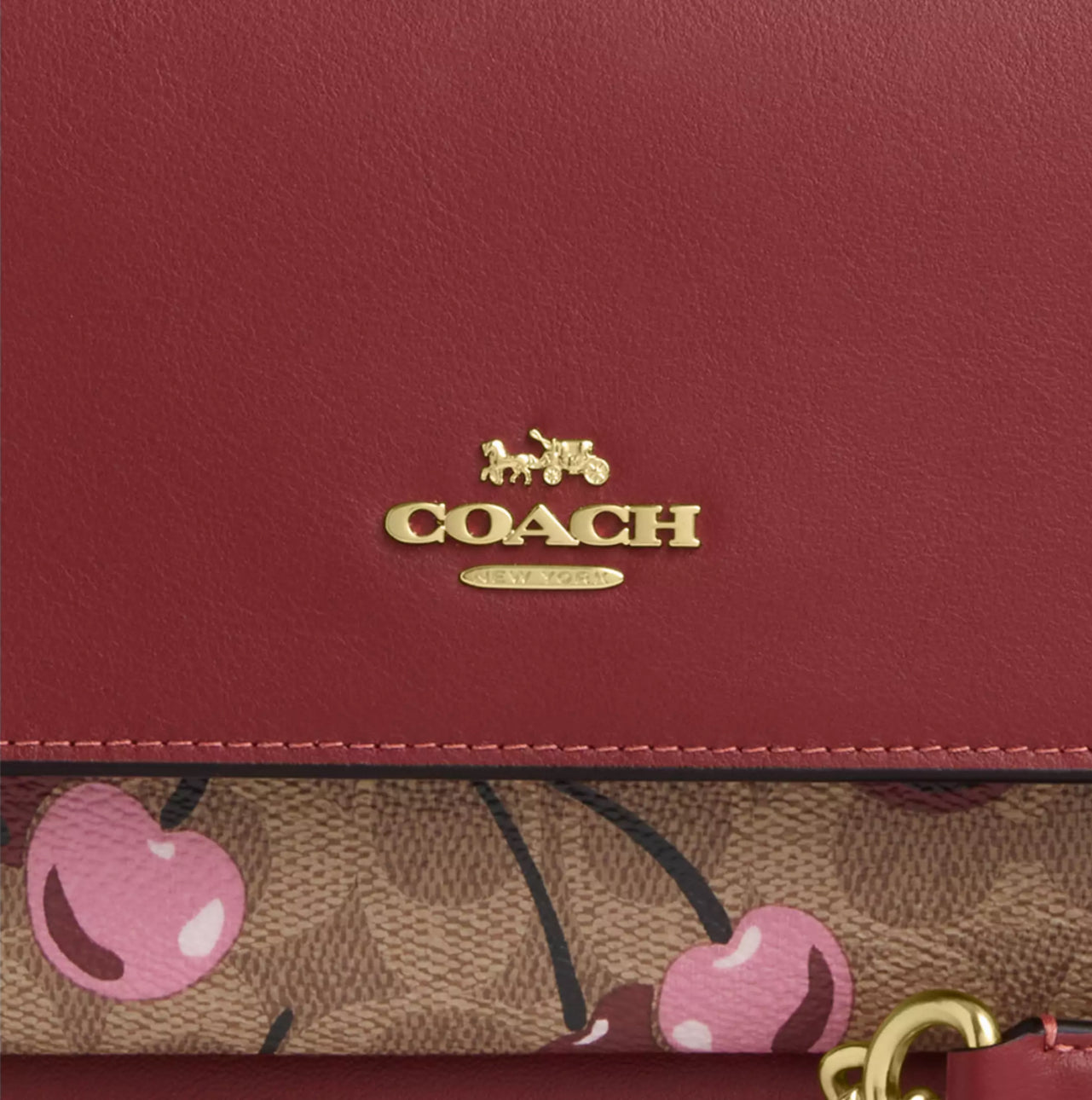 Coach Klare Medium Crossbody in Signature Canvas with Cherry Print