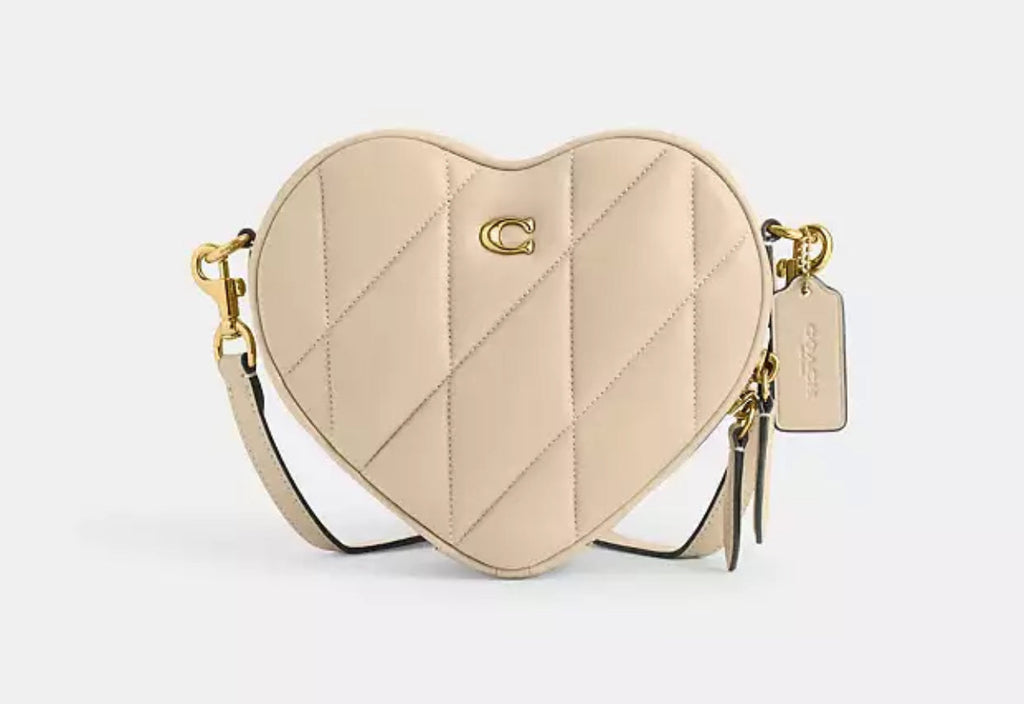Coach Heart Crossbody Leather Bag With Quilting