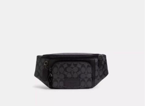 Coach Men's Track Belt Bag In Signature Canvas & Leather