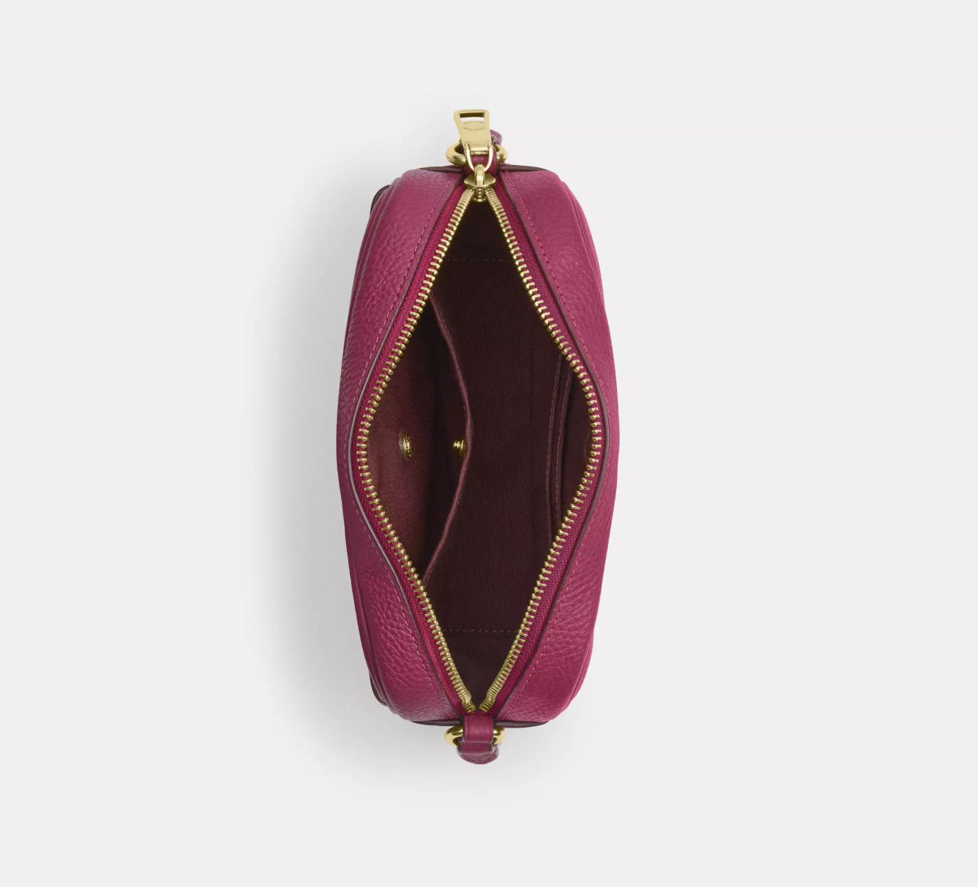 Coach Leather Mini Jamie Camera Crossbody Handbag in Gold/Pink