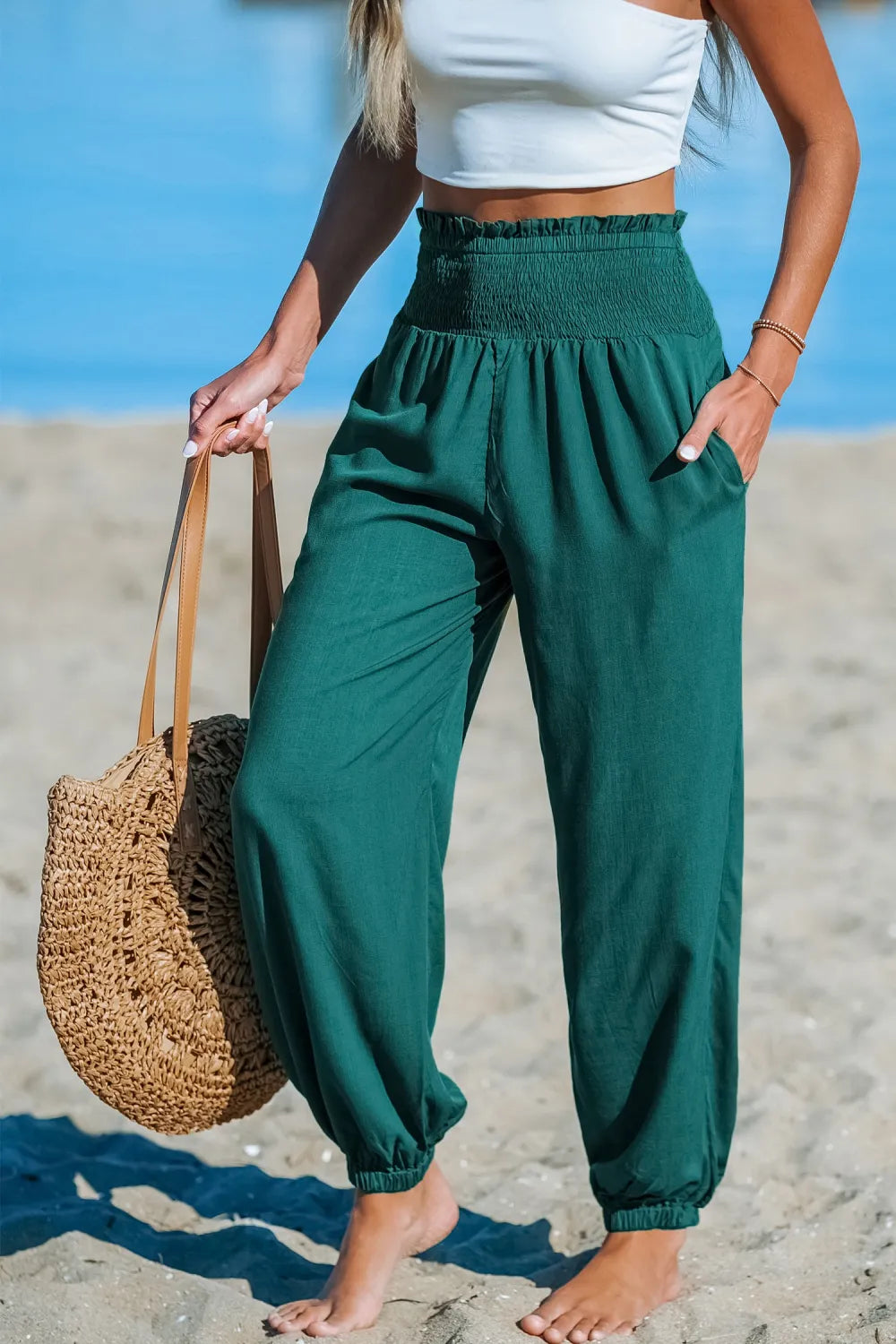 Ocean Mist Black Pants