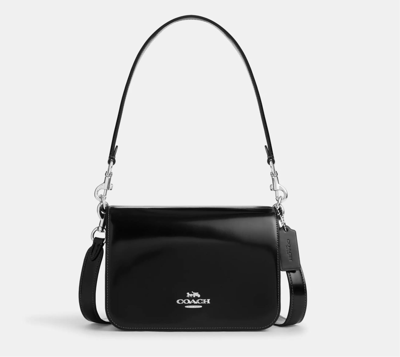 Coach Quinn Leather Bag CY657 In Silver/Black