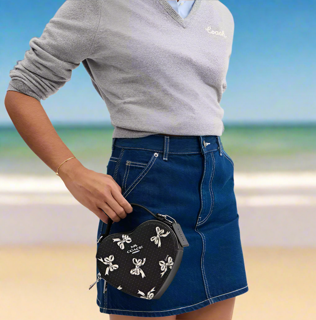 Coach Heart Crossbody Bag
With Bow Print