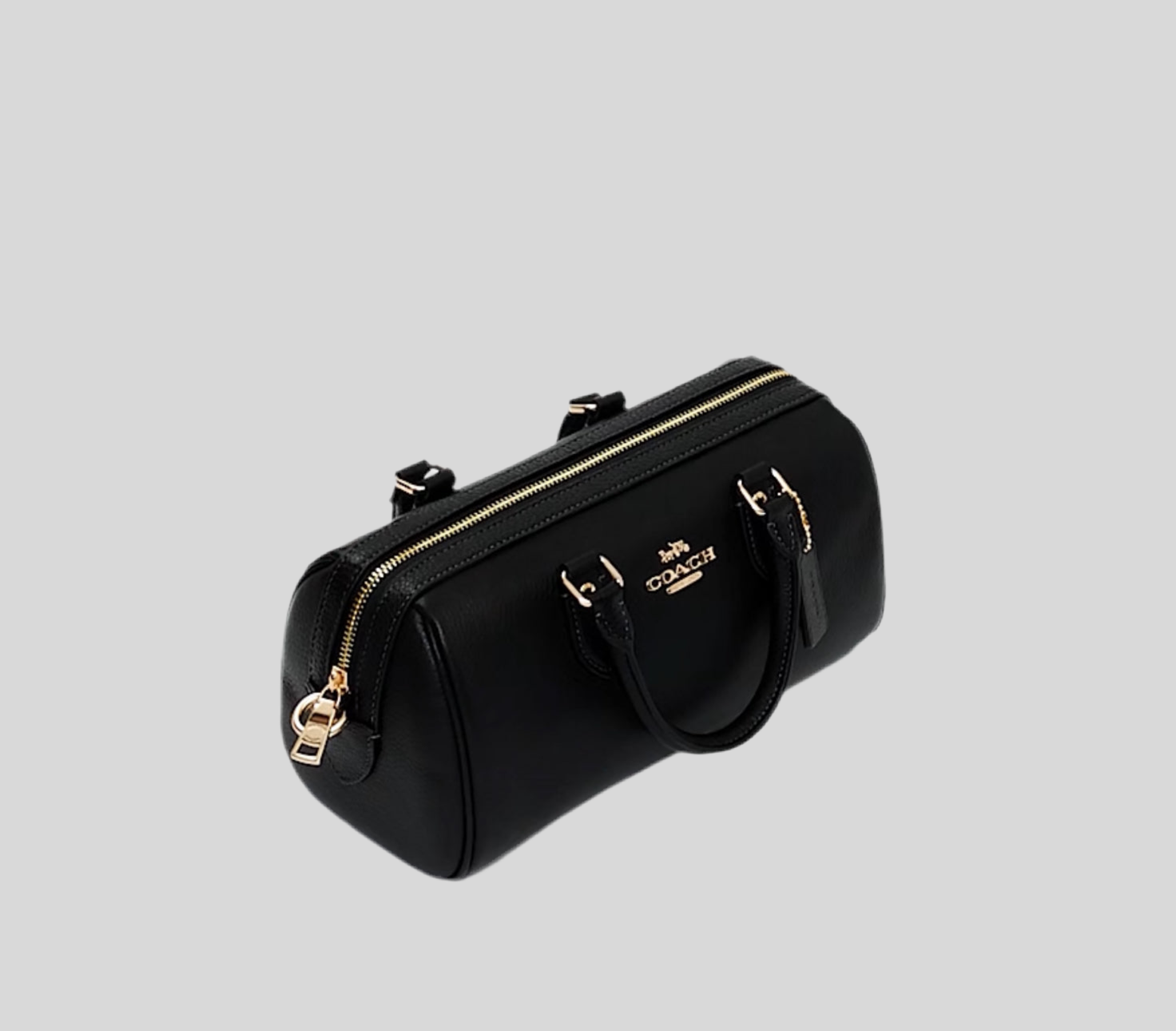 Coach Rowan LONG Satchel Leather Bag In Gold/Black