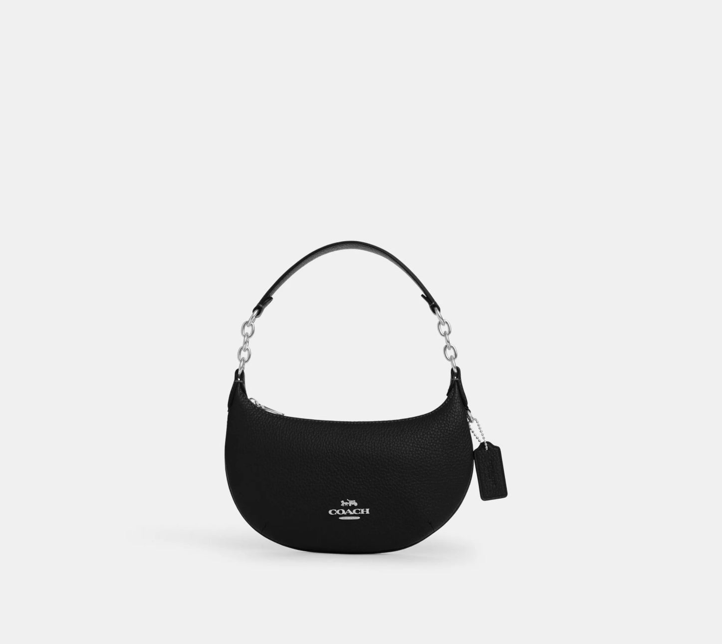 Coach Leather Mini Payton Bag In Silver/Black