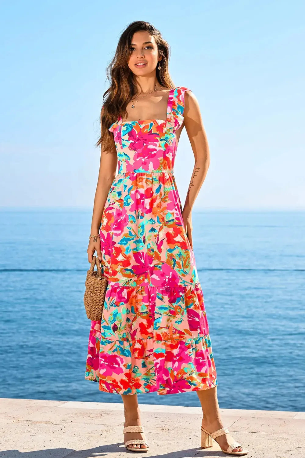 Juicy Blossom Floral Maxi Dress