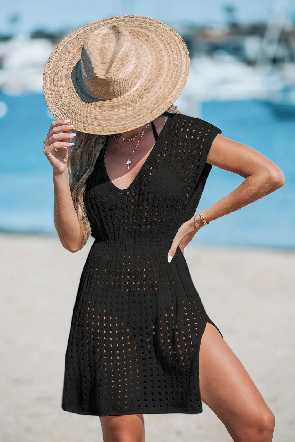 Cutout Cover-Up Mini Dress