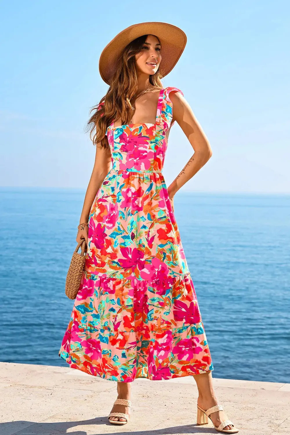Juicy Blossom Floral Maxi Dress