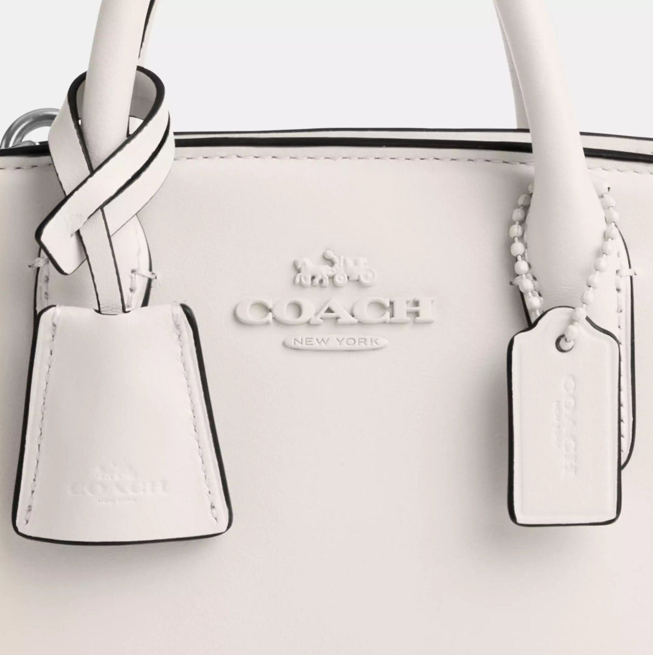 Coach Mini Andrea Carryall Leather Crossbody In Chalk