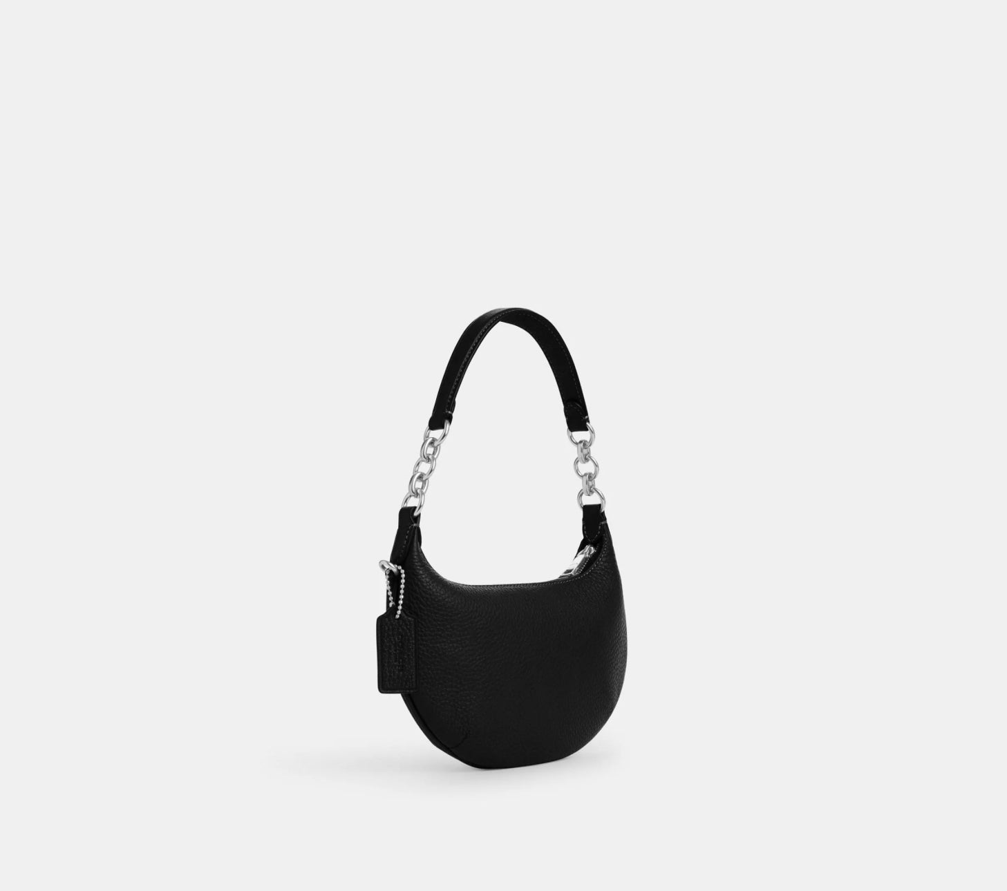 Coach Leather Mini Payton Bag In Silver/Black