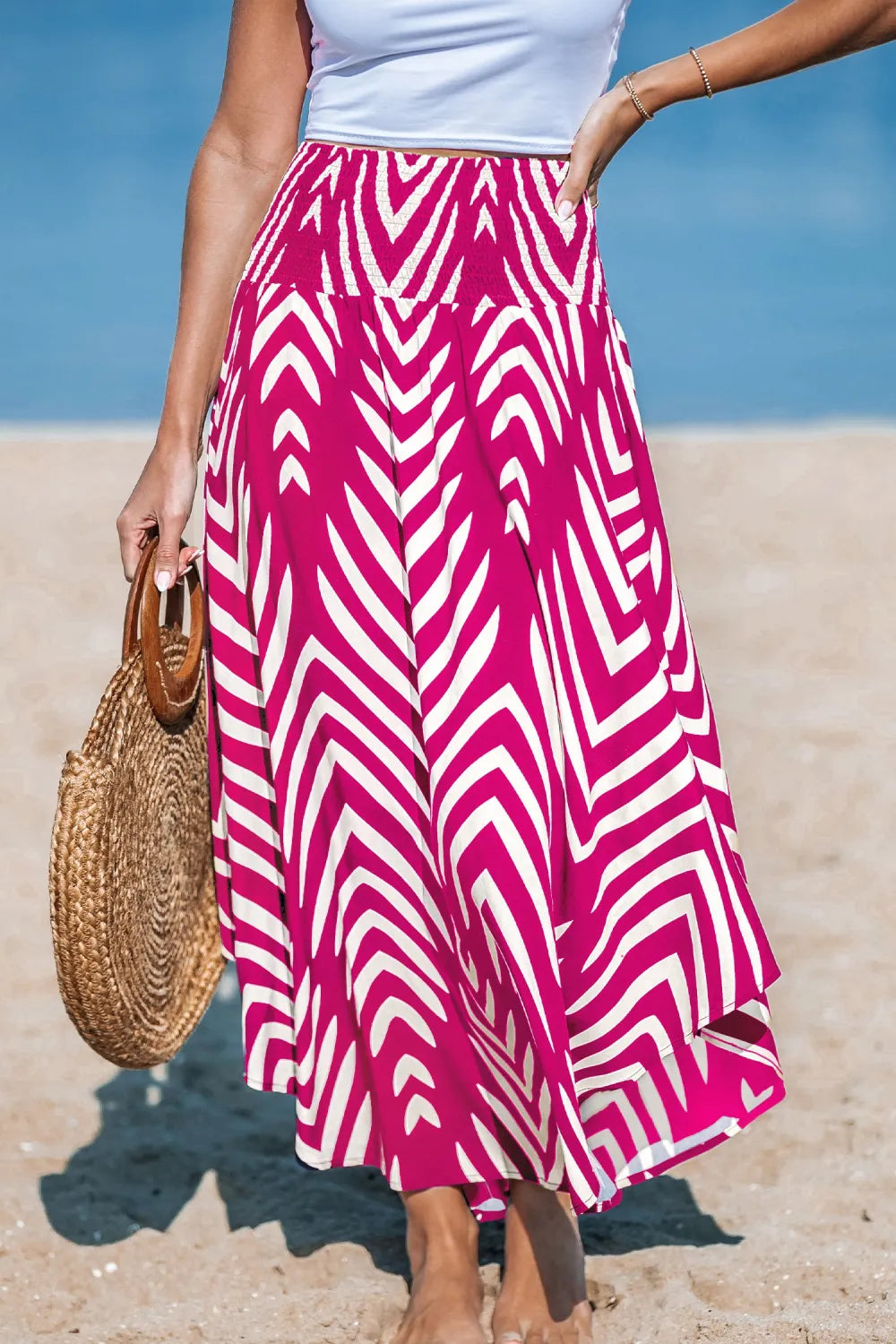 Palm Cove Tropical Midi Skirt