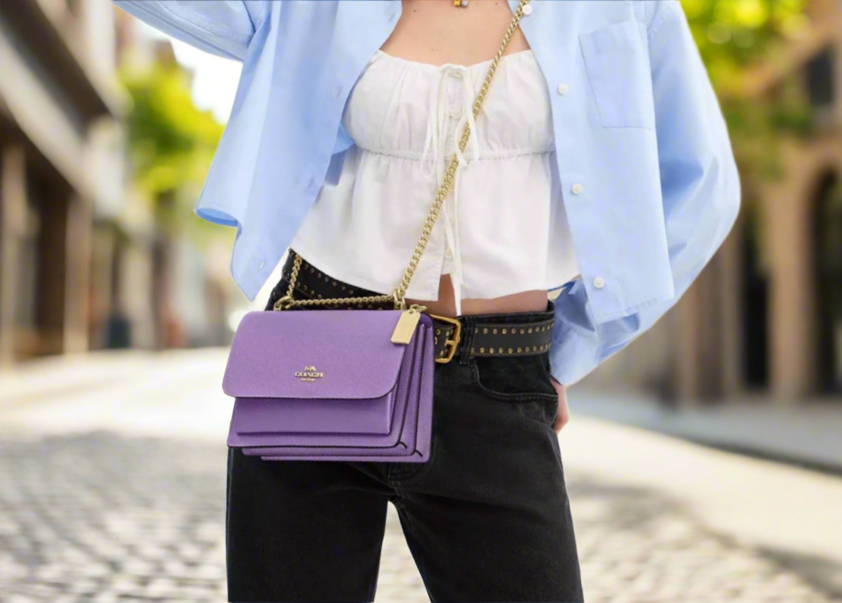 Coach Klare Crossbody Leather Bag In Silver/Iris
