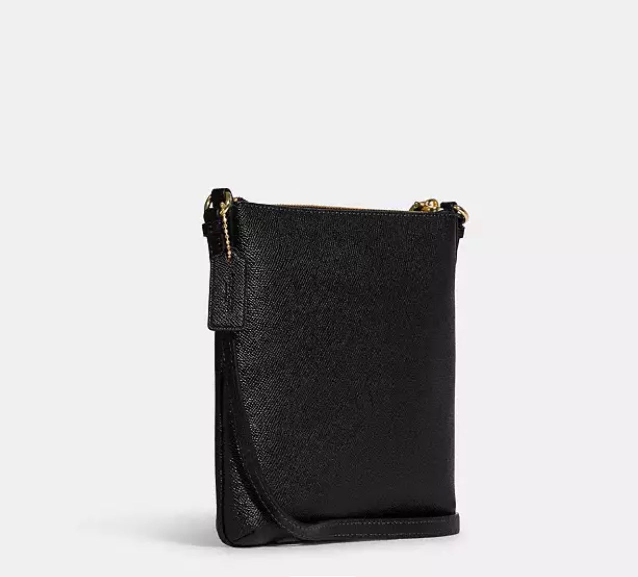 Coach Leather Mini Rowan Crossbody File Bag Gold/Black
