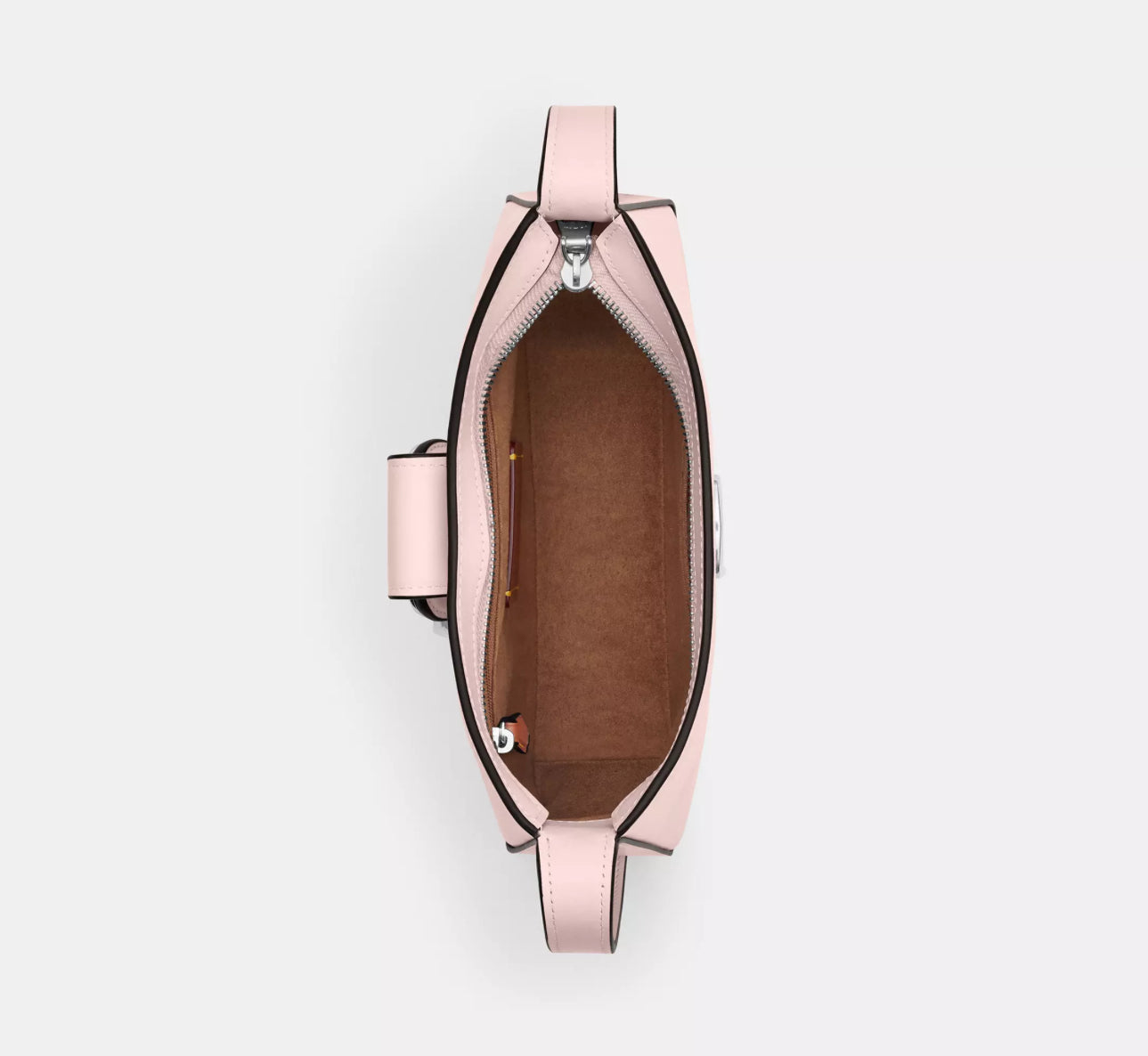 Coach Leather Eliza Shoulder Bag With Zipper Closure in Blush