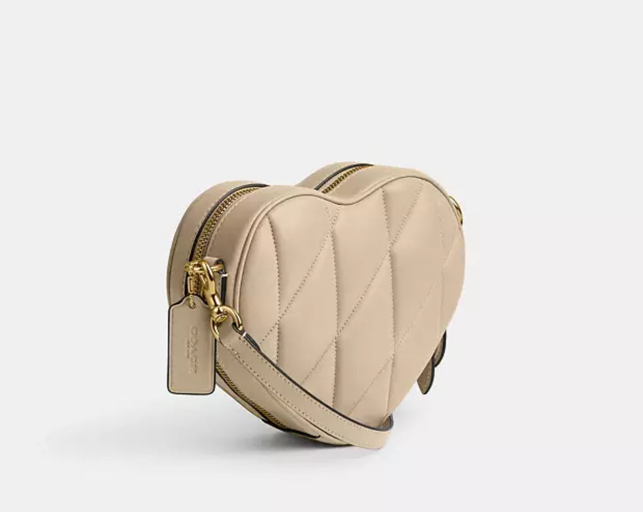 Coach Heart Crossbody Leather Bag With Quilting