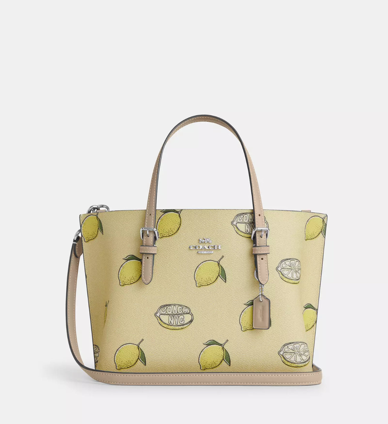 Coach Mollie Tote Bag 25 With Lemon Print
