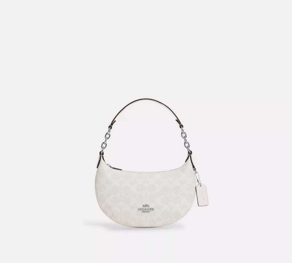 Coach Signature Canvas & Leather Mini Payton Silver/Chalk