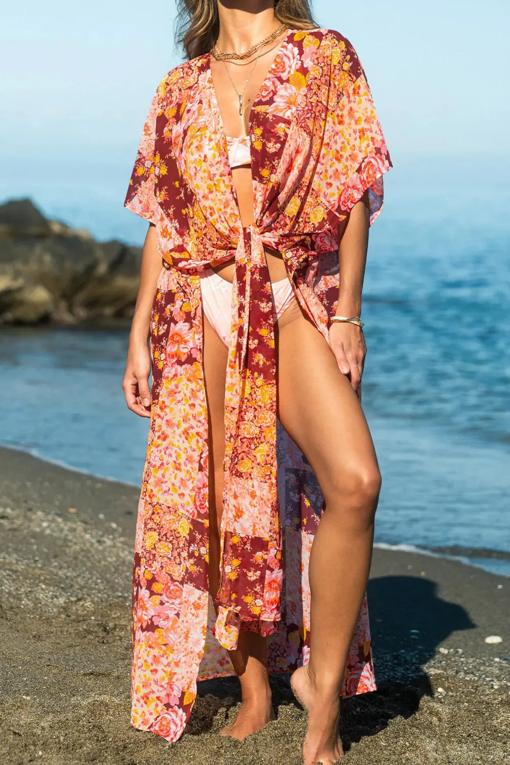 Festival Bound Floral Cover-Up Kimono