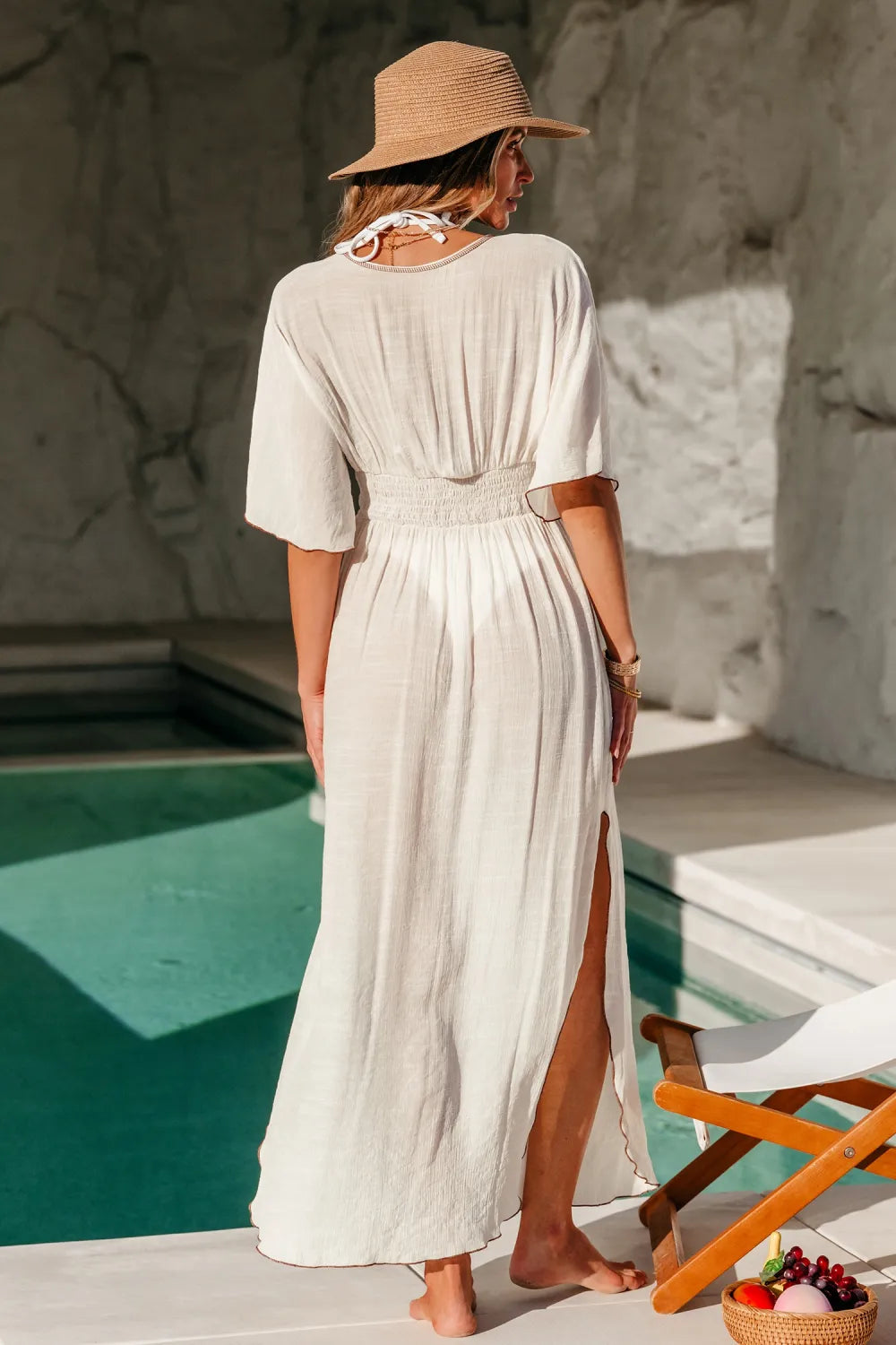 Boho Grace Black Cover-Up Maxi Dress