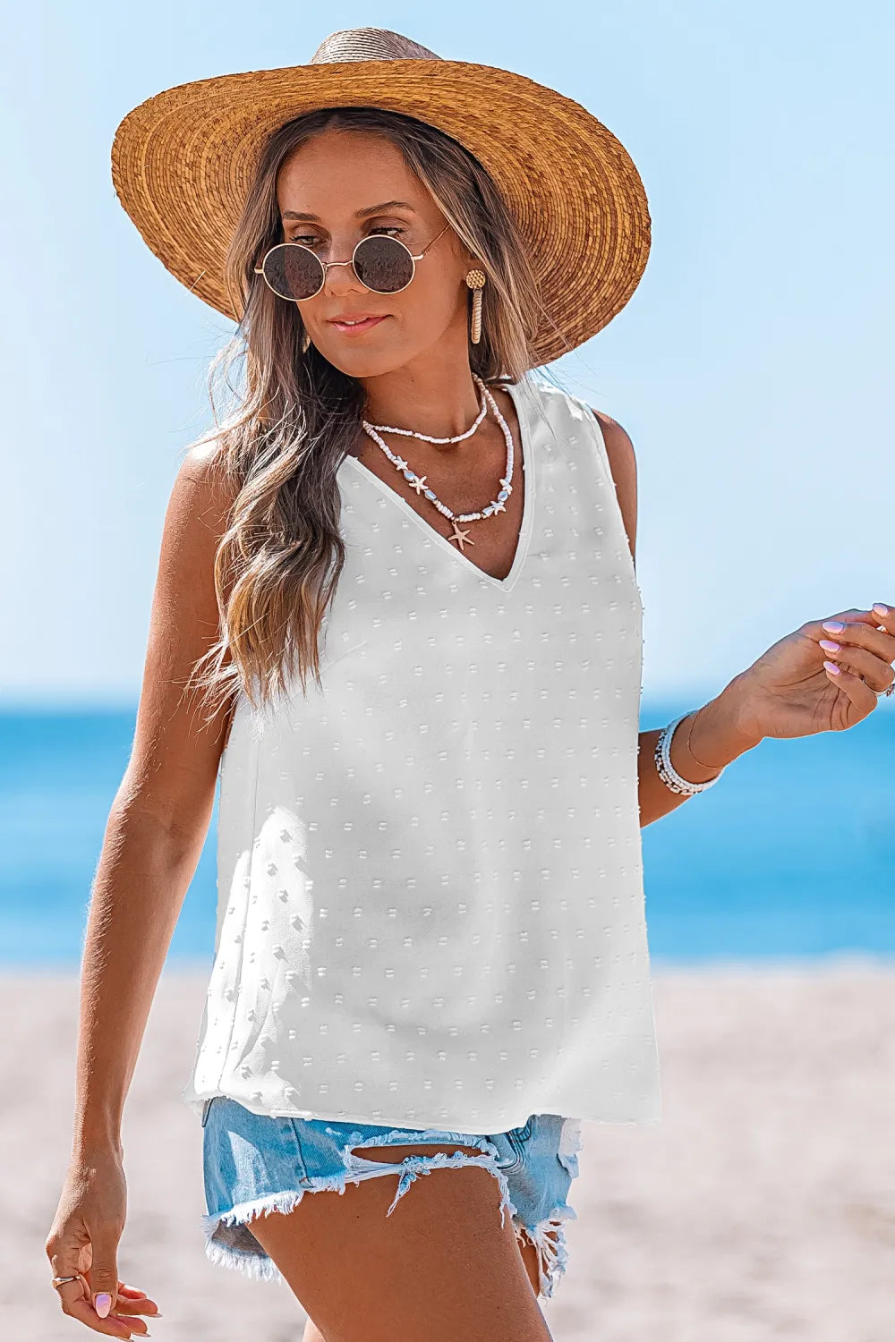 Pearl Drop White Tank