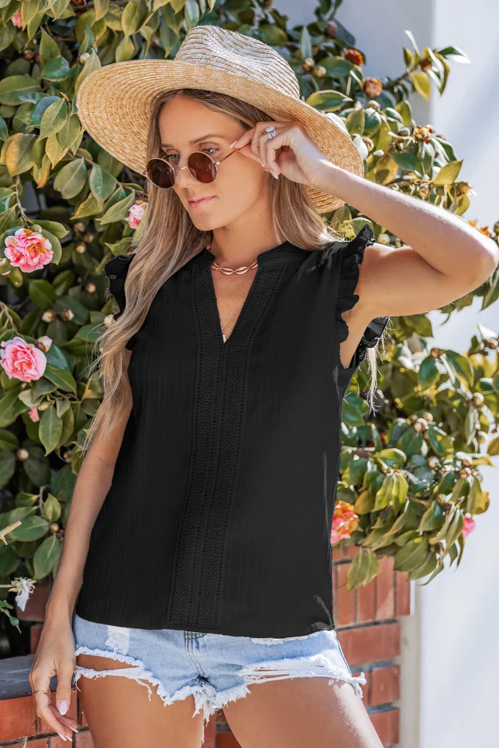 Delicate Poise Black Top