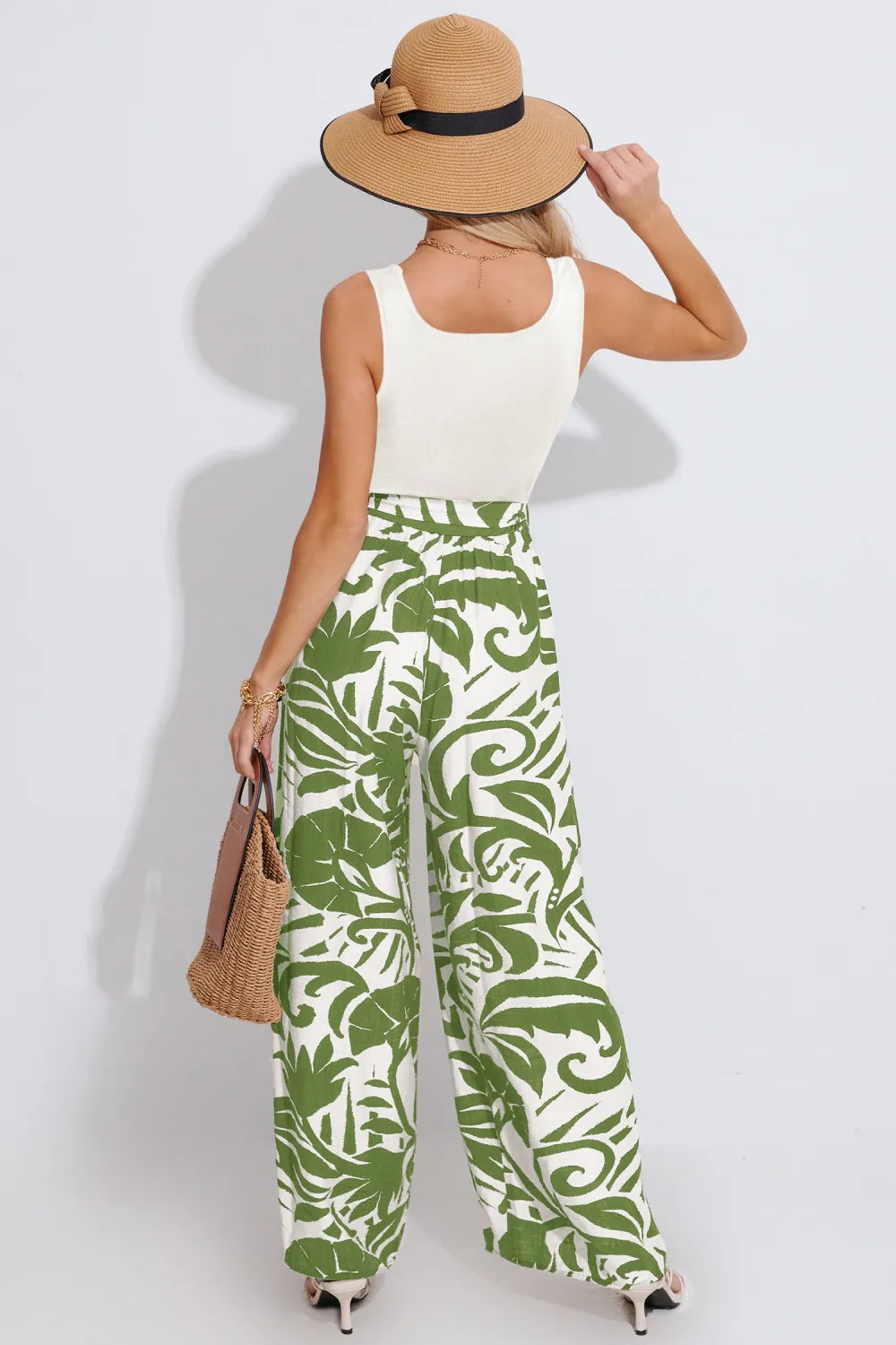Black Square Neck Sleeveless Belted Jumpsuit