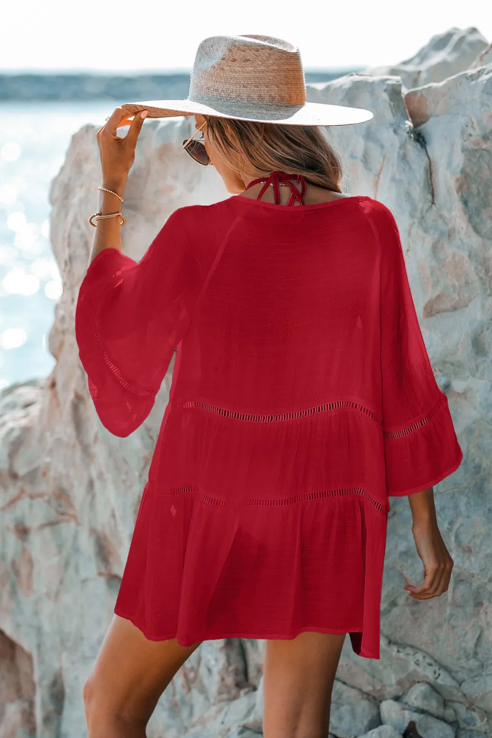 Twilight Tide Navy Cover-Up Mini Dress