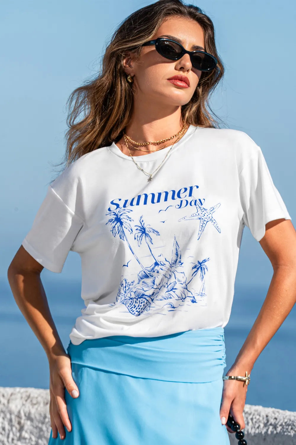 Summer Days White Tee