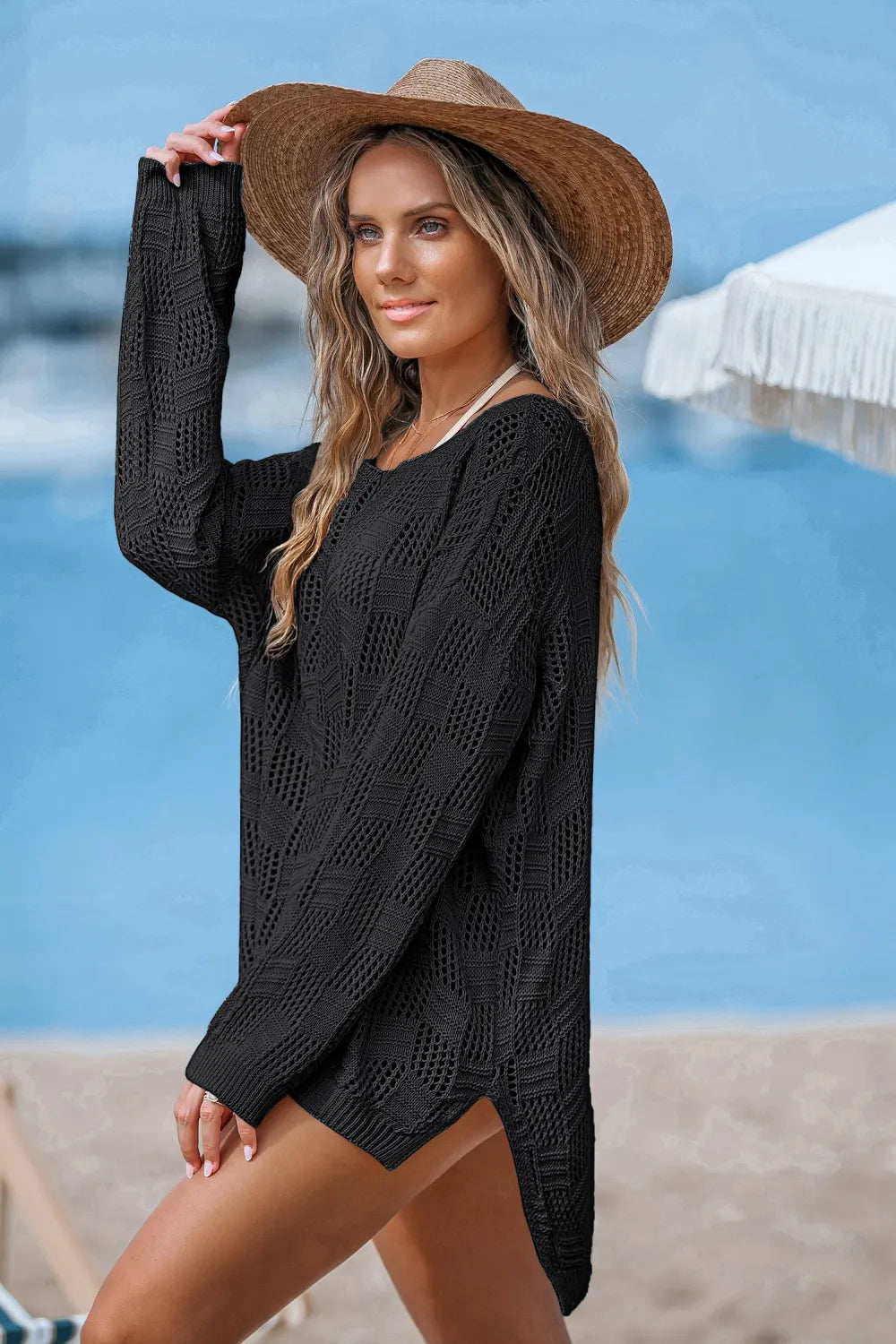 Check Please Black Cover-Up Top