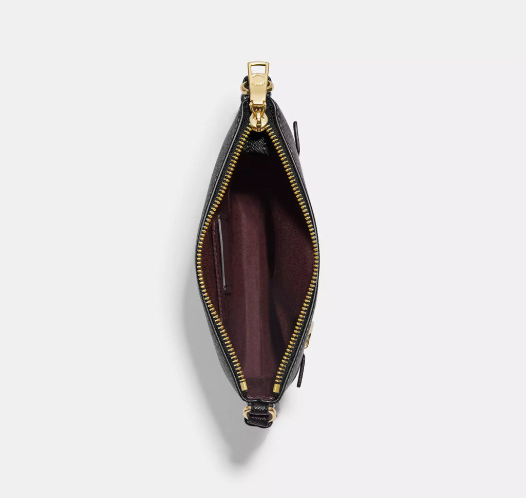 Coach Leather Mini Rowan Crossbody File Bag Gold/Black