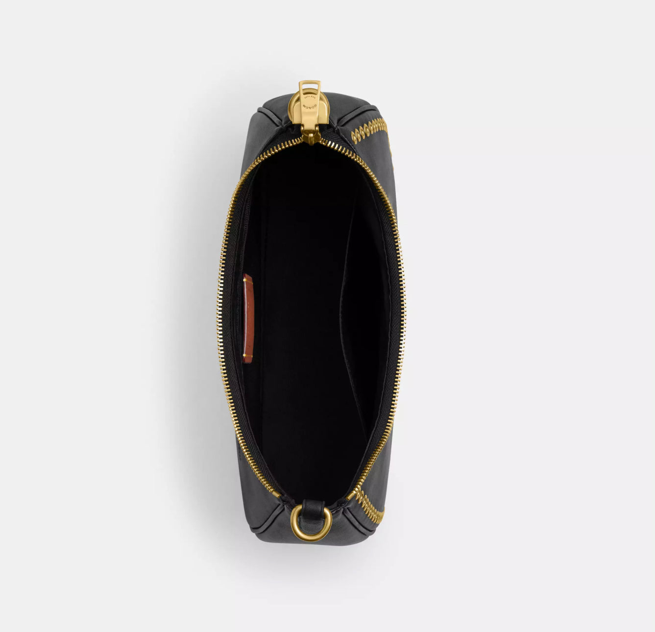 Coach Leather Teri Hobo Bag With Grommets In Gold/Black