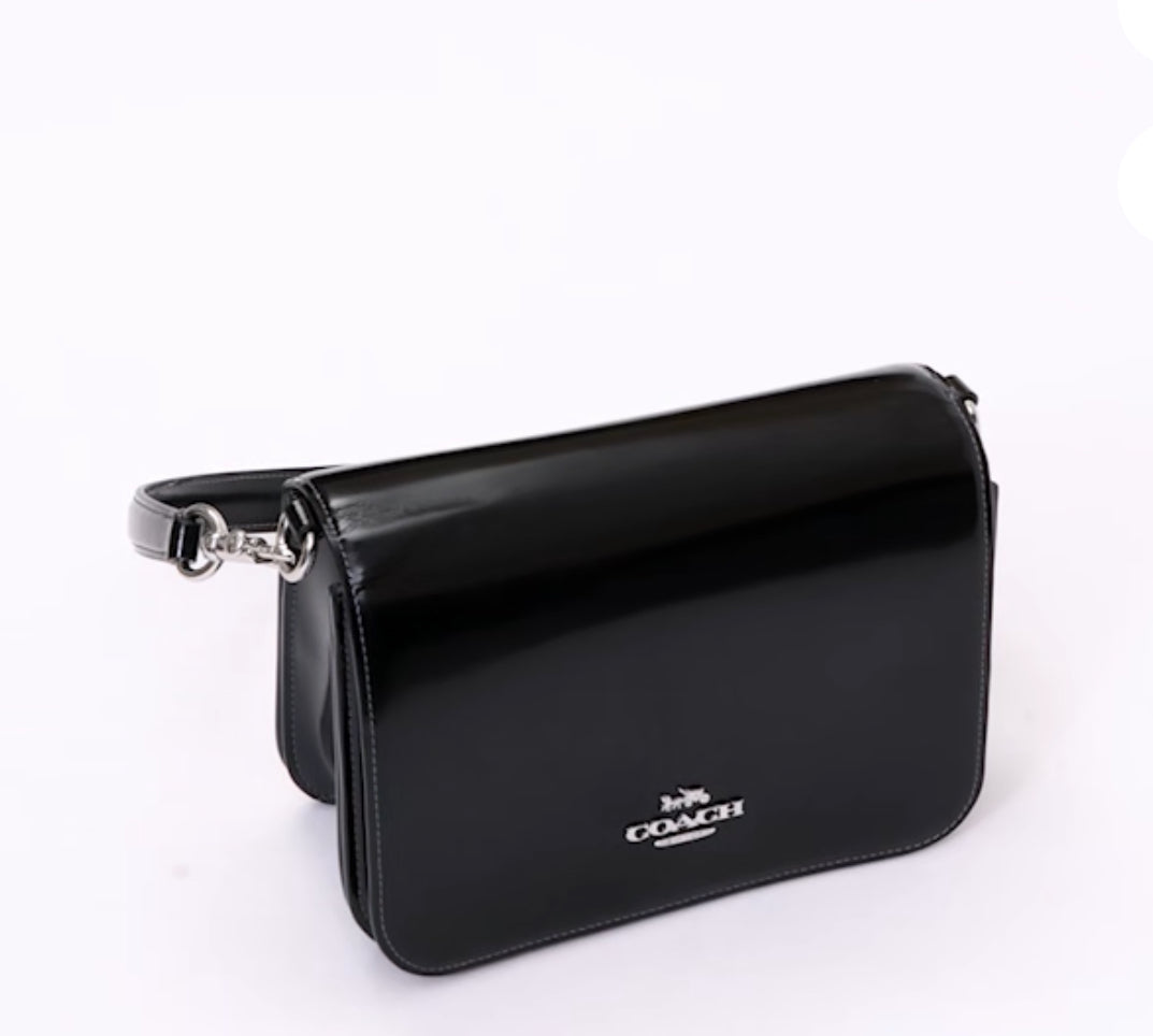 Coach Quinn Leather Bag CY657 In Silver/Black