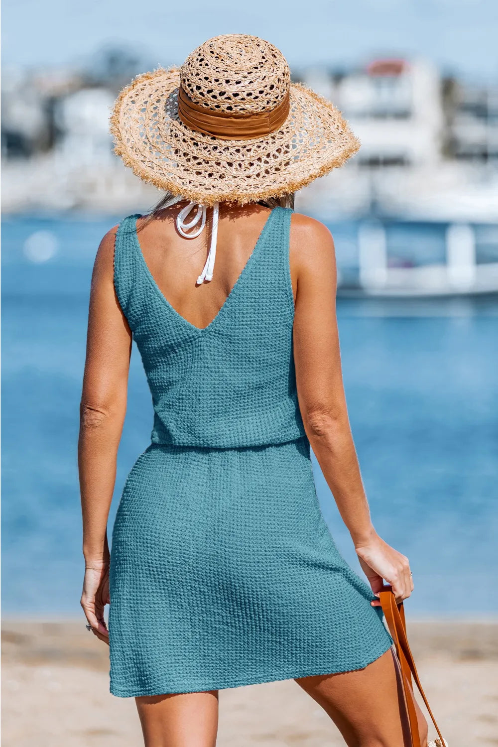 Chasing Horizons Black Cover-Up Mini Dress