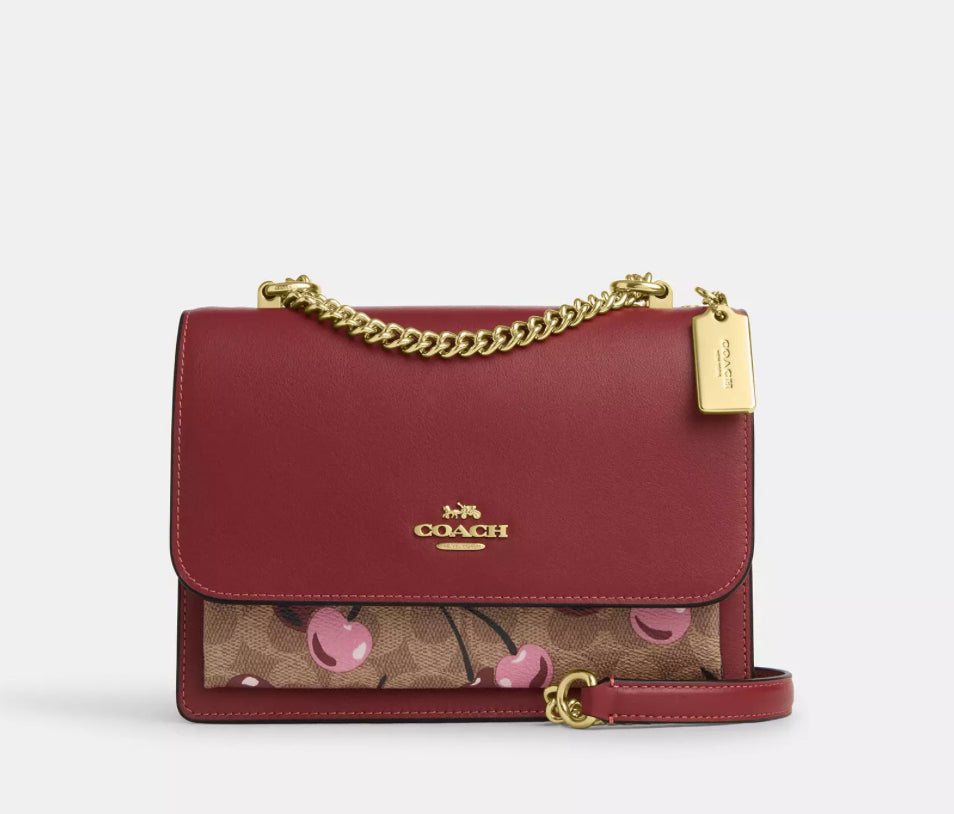 Coach Klare Medium Crossbody in Signature Canvas with Cherry Print