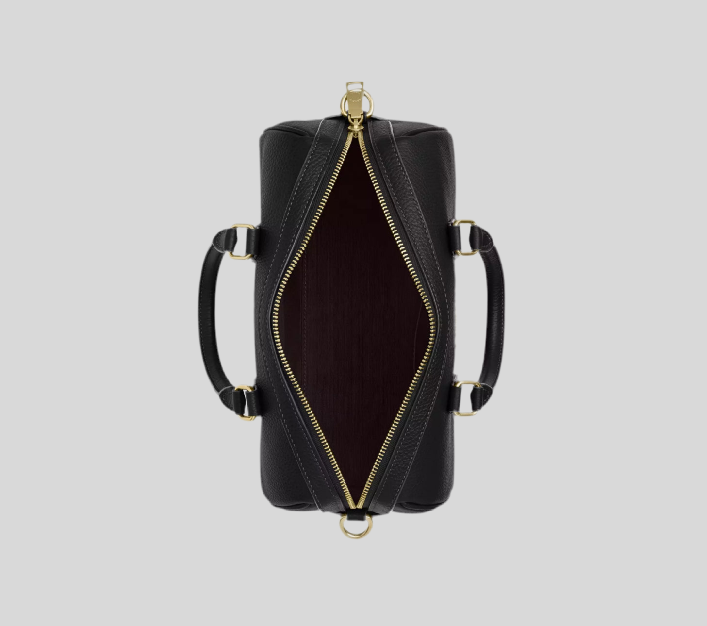 Coach Rowan LONG Satchel Leather Bag In Gold/Black