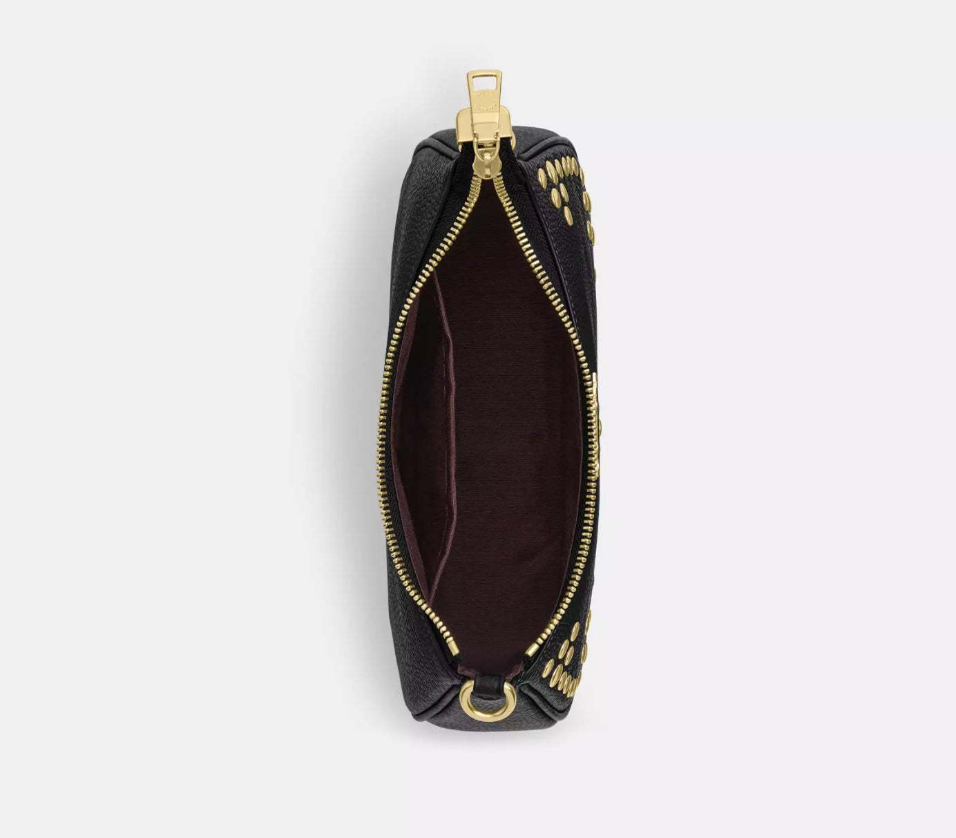 Coach Leather Teri Shoulder Bag With Rivets In Black