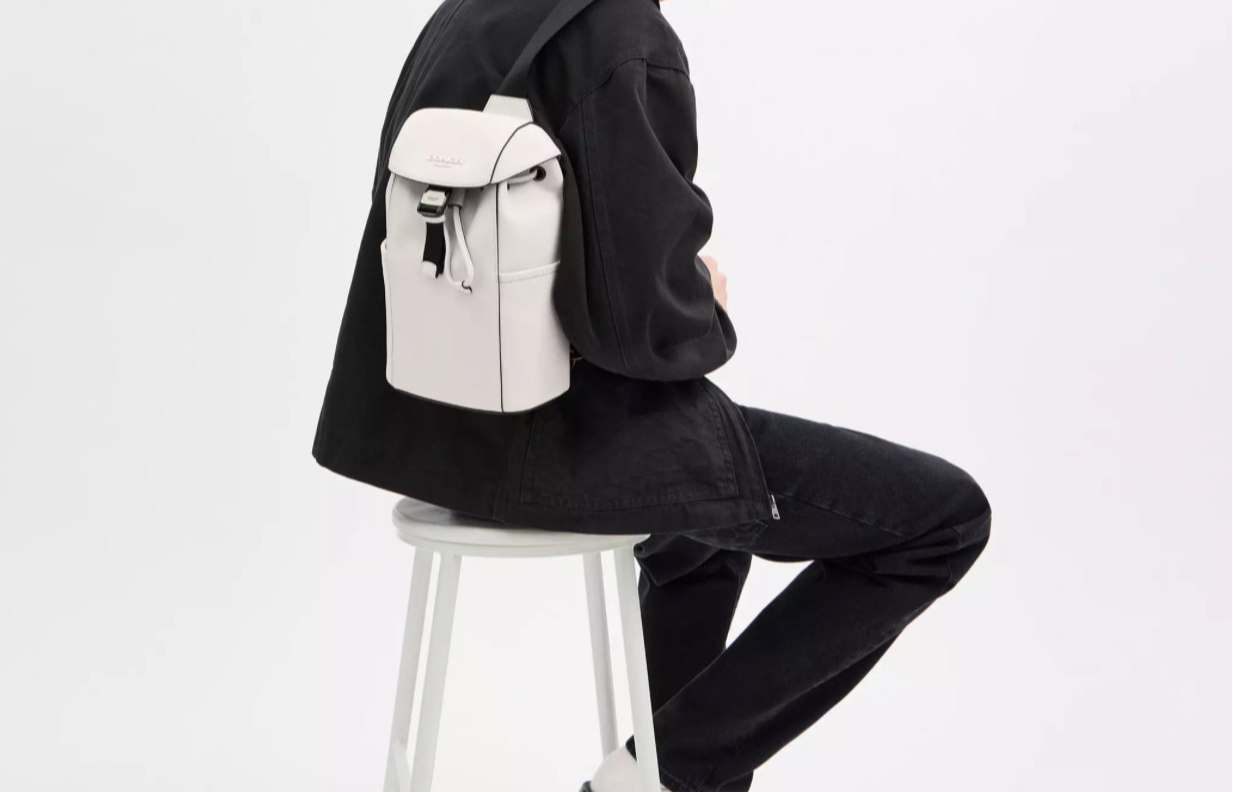 Coach Men’s Leather Racer Pack In Gunmetal/Chalk