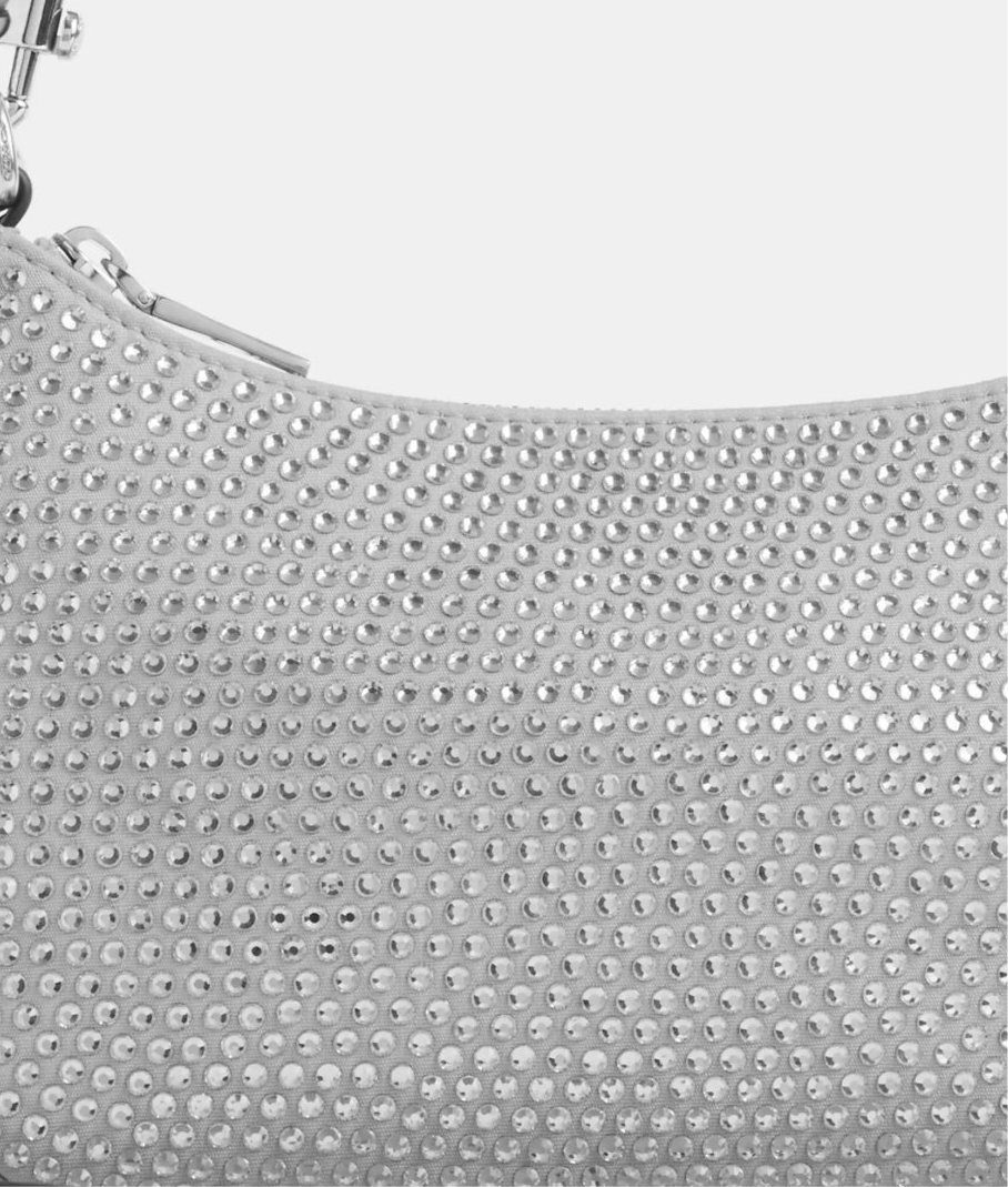 Coach Teri Shoulder Bag With Crystal In Silver